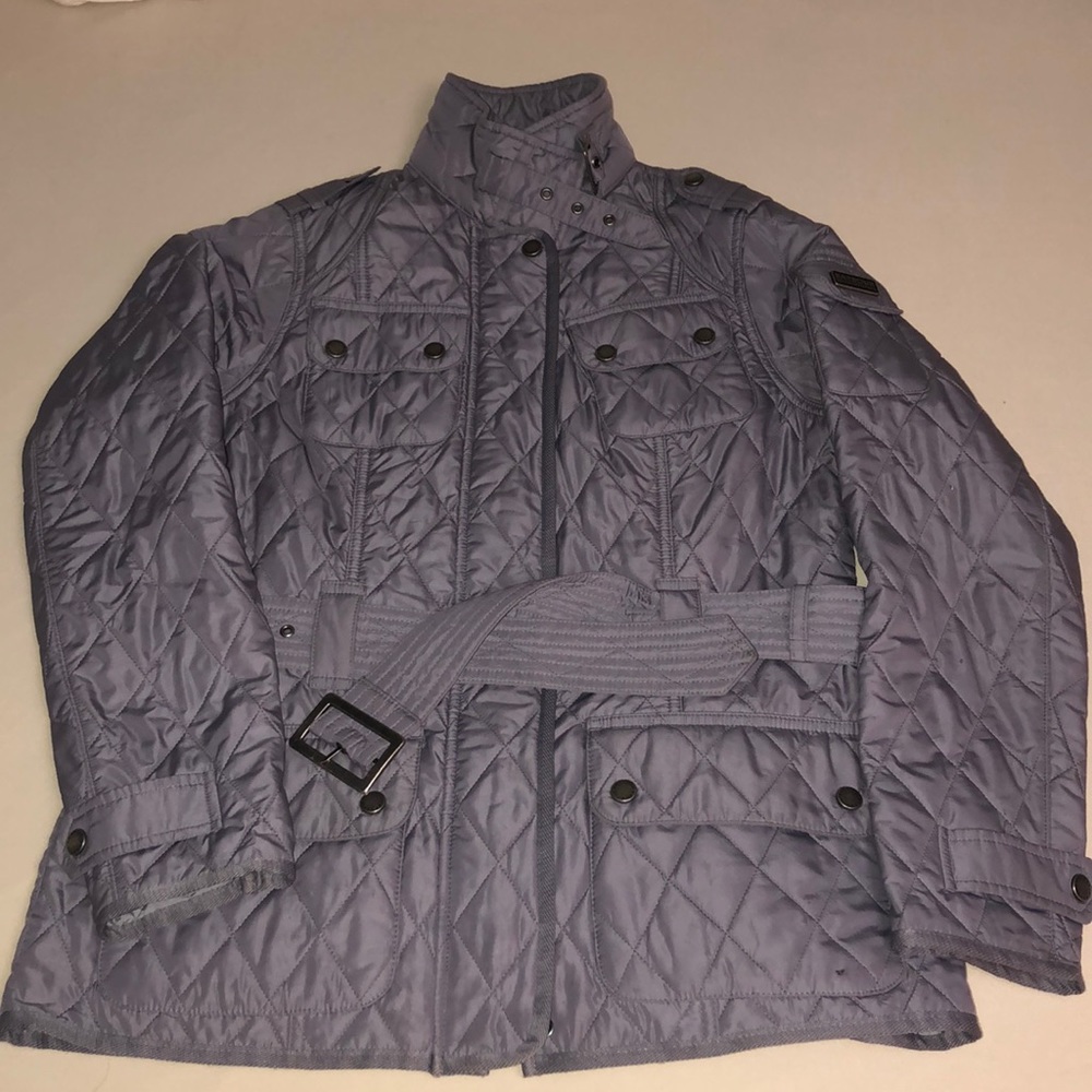 Barbour International Quilted Belted Jacket